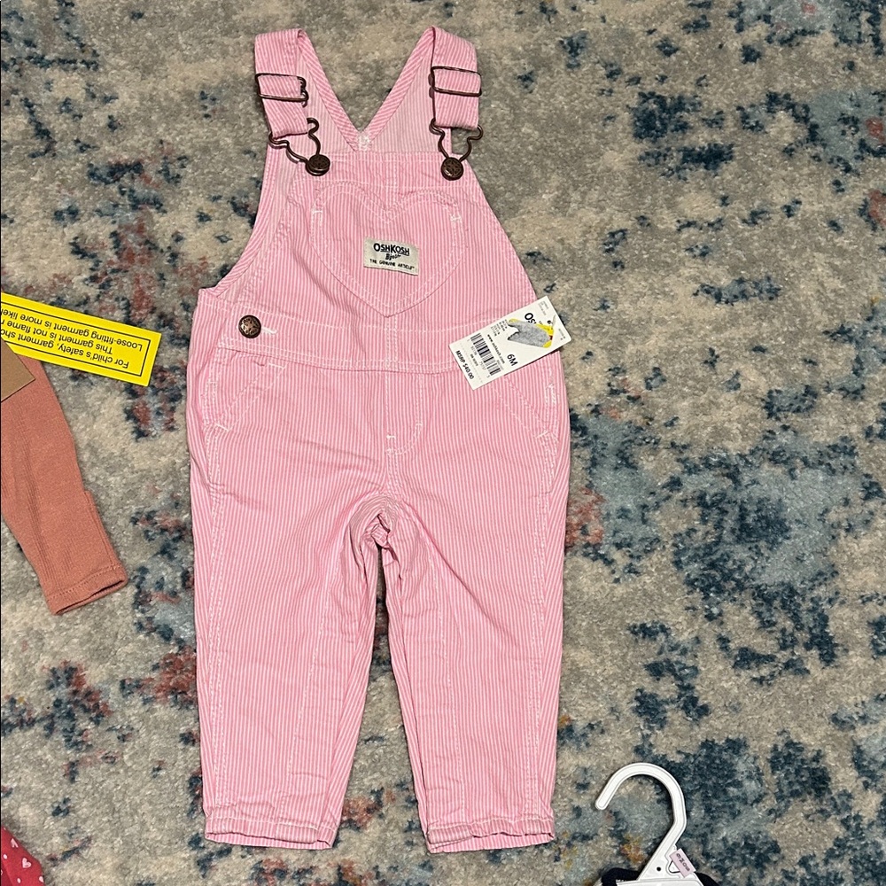NWT OshKosh B'gosh Pink Striped Jumpsuit